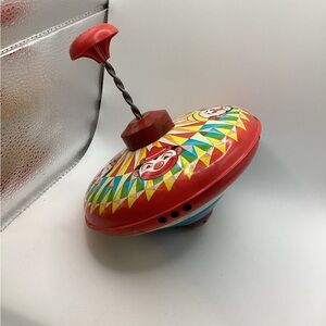 Chein Playthings Colorful Spinning Top Toy Vtg